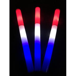 Baton lumineux 3 effets bleu/blanc/rouge