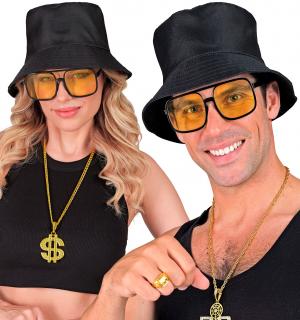 Lunettes hip-hop jaunes grands verres (N67)
