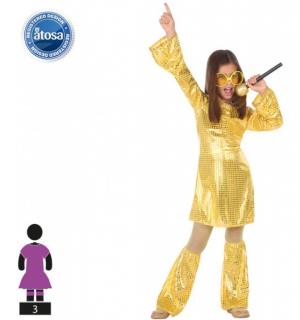 Robe disco or 7/9 ans