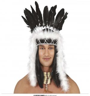 Panaché indien noir et blanc adulte