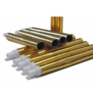 Poche 50 sarbacanes couleur or pour cotillons