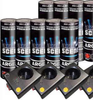 Pack complet système de tir 4 bases + 10 jets de scène 2m 25s