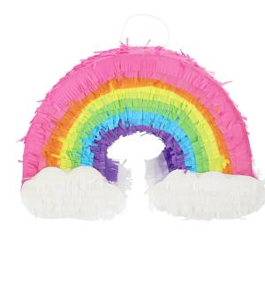 Pinata à casser arc en ciel multicolore