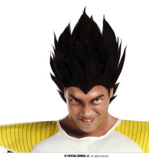 Perruque guerrier manga noire