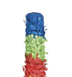 Bâton à pinata multicolore