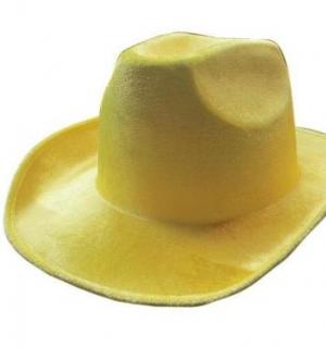 Chapeau cowboy jaune fluo