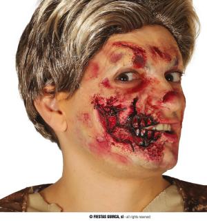 Cicatrice demi-bouche latex