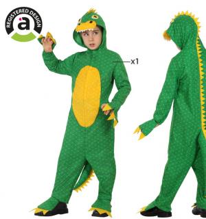 Dinosaure vert à écailles taille 5/6 ans