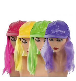 Casquette disco avec cheveux