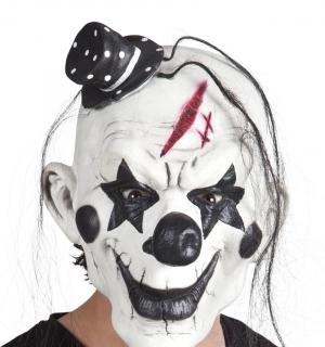 Masque clown noir et blanc psycho