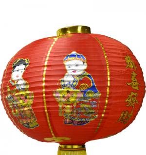 Lanterne chinoise décorée 50 cm