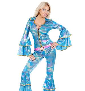 Combinaison disco fever bleue taille L