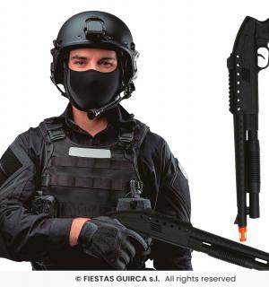 Fusil à pompe plastique noir 46cm swat