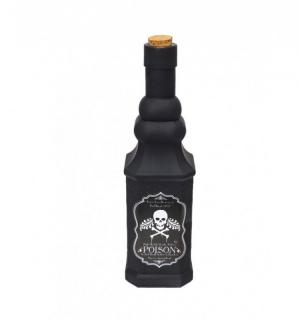Bouteille noire en verre poison 24cm