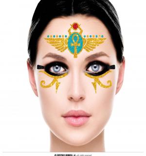 Bijoux strass de visage égyptienne Cléopatre