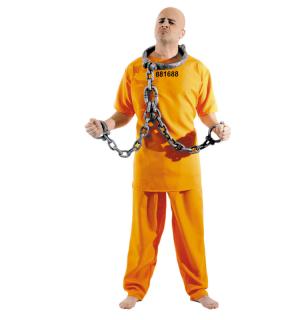Déguisement de prisonnier orange taille M/L
