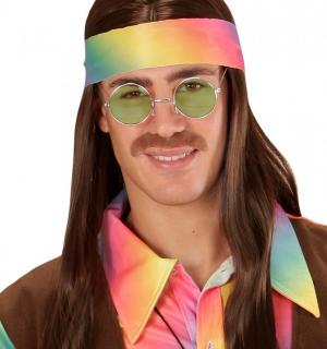 Lunettes hippie rondes géantes vertes (N13)