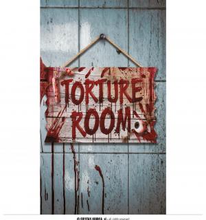 Panneau en bois Torture Room 35x20cm