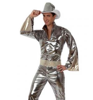 Combinaison disco homme argent taille M