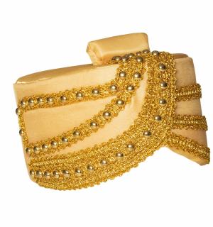 Chapeau coiffe Sultan Maharadja dorée