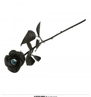 Rose fleur bleu foncé avec oeil à l'intérieur