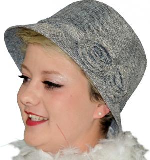 Chapeau années 20 gris