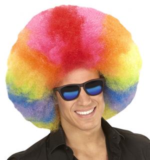 Méga perruque clown multicolore