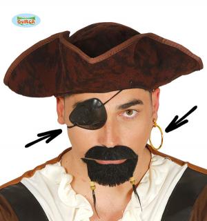 Boucle d'oreille pirate et cache oeil