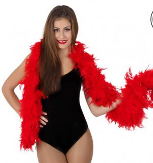 Boa en plumes rouge 100 grammes