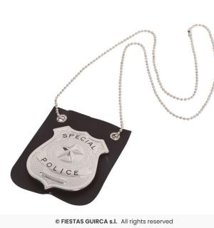 Collier plaque policier