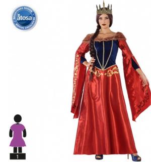 Robe reine médiévale rouge taille XS/S