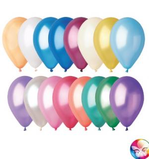 100 ballons métallisés multicolores