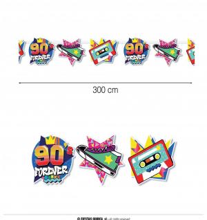 Guirlande 3m papier années 90