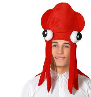 Chapeau de poulpe géant rouge