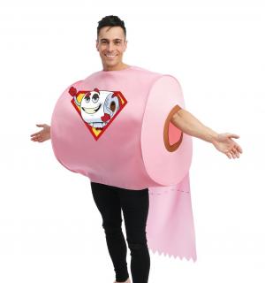 Rouleau papier toilette rose super PQ taille M/L