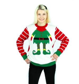 Pull moche de Noël lutin taille M/L
