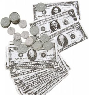 Set de dollars billets et pièces