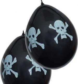 6 ballons tête de mort