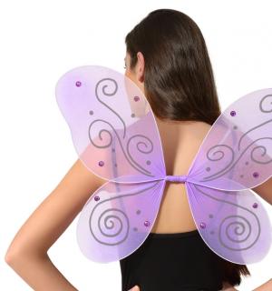Ailes de papillon / fée violet 48x37cm