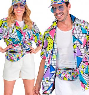 Chemise années 80 funk fashion géométrique taille L/XL