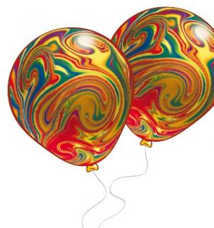 100 Ballons marbrés