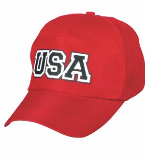 Casquette de base-ball USA rouge