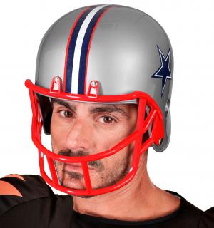 Casque football américain gris argent