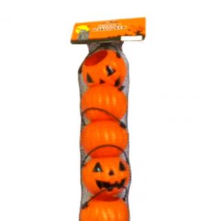 6 mini chaudrons citrouille 6.5 cm