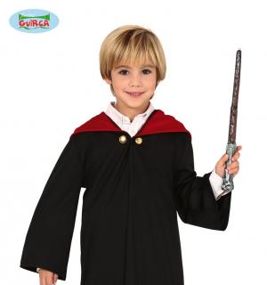 Tunique apprenti sorcier noir-rouge 7/9 ans