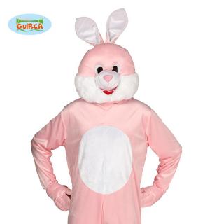 Combinaison lapin rose grosse tete