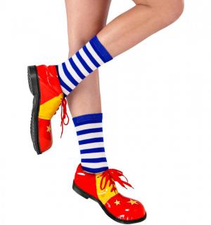 Maxi chaussettes de clown bleues et blanches