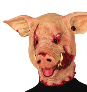 Masque de cochon décapité en latex