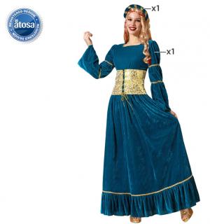 Reine médiévale bleue taille XS/S
