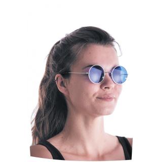 Lunettes hippie rondes bleues (N23)